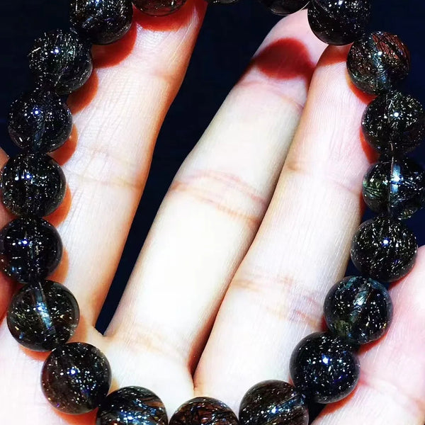 Black Rutilated Quartz Bracelet-ToShay.org