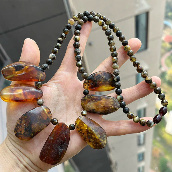 Yellow Amber Necklace-ToShay.org