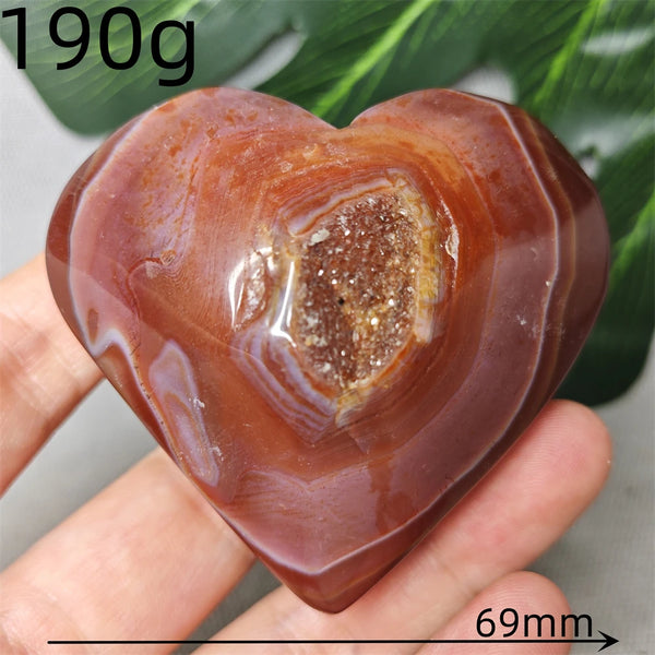 Red Agate Geode Heart-ToShay.org