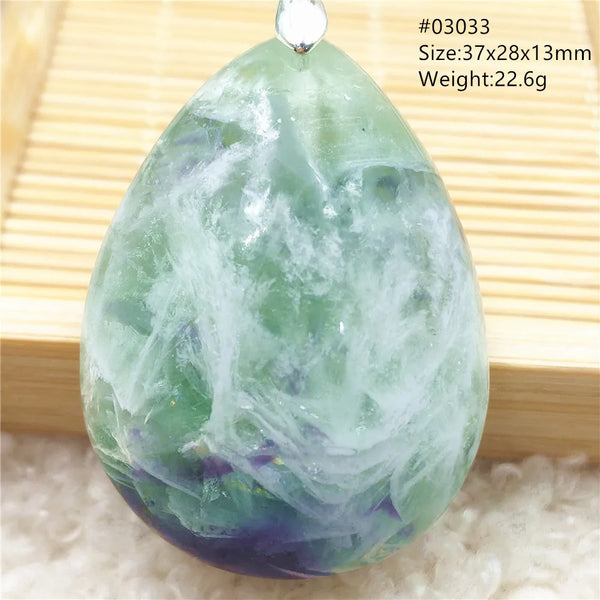 Green Blue Fluorite Pendant-ToShay.org