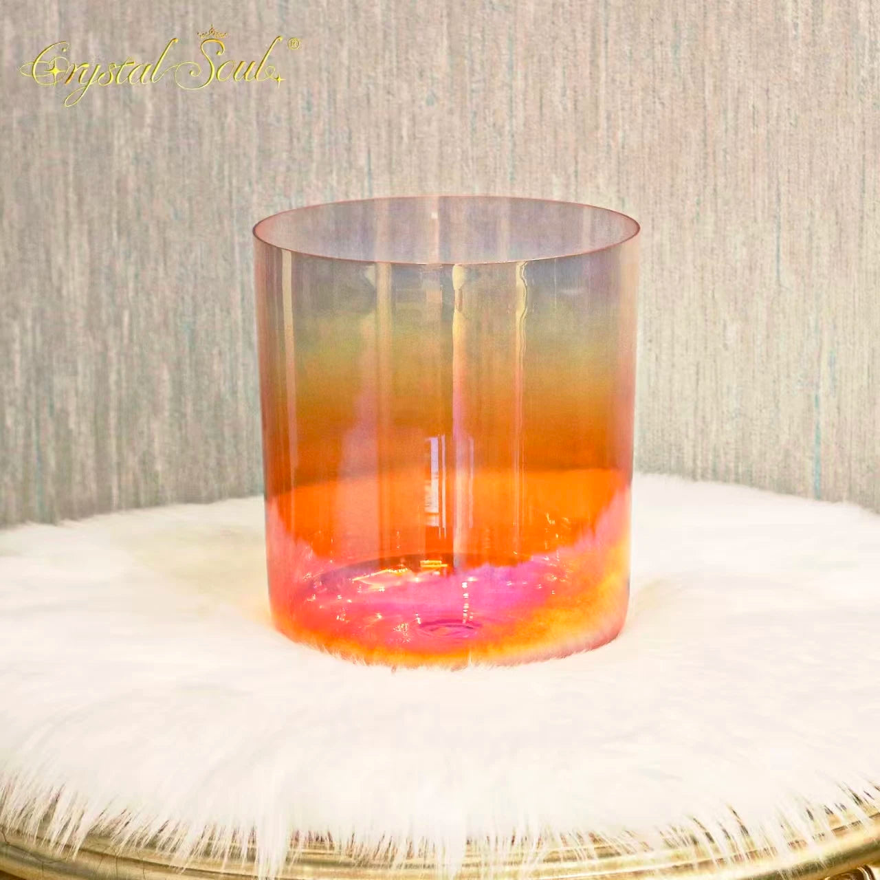 Orange Crystal Singing Bowl-ToShay.org