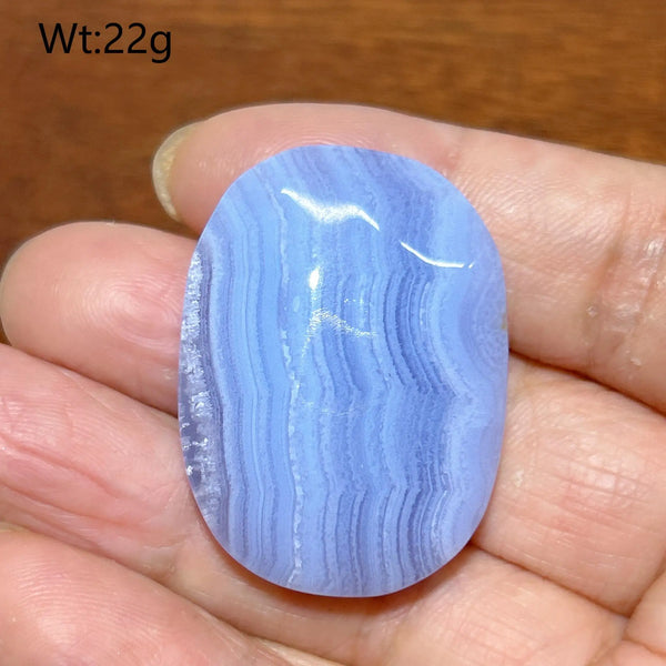 Blue Lace Agate Palm Stone-ToShay.org