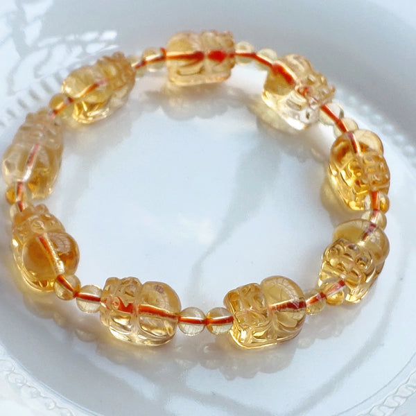 Yellow Citrine Pi Xiu Bracelet-ToShay.org