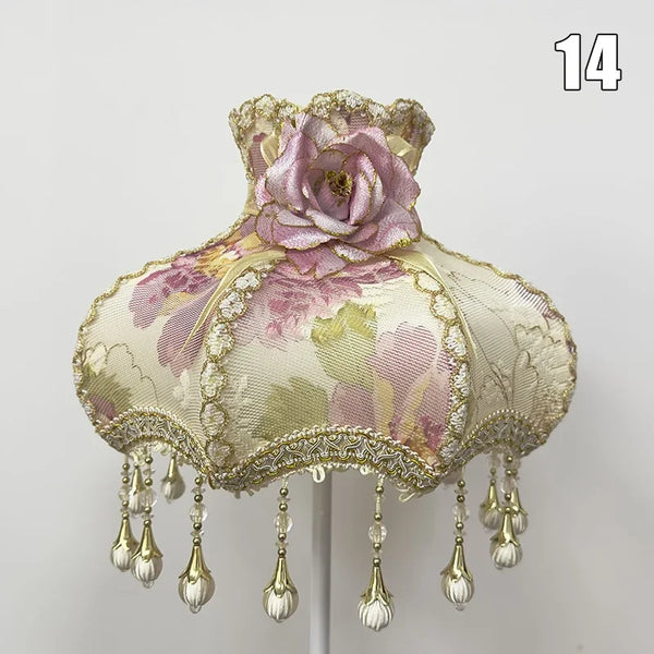 Beaded Lace Flower Lamp Shade-ToShay.org
