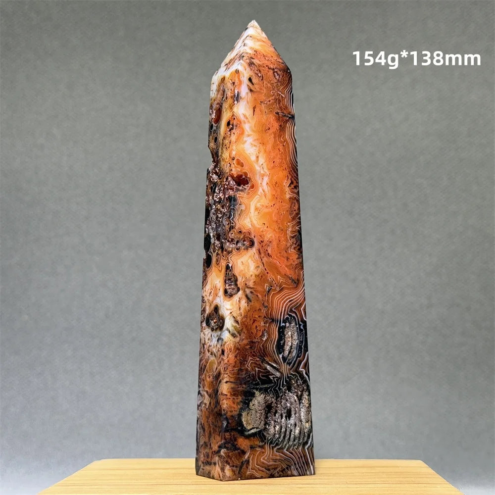 Red Striped Agate Obelisk-ToShay.org