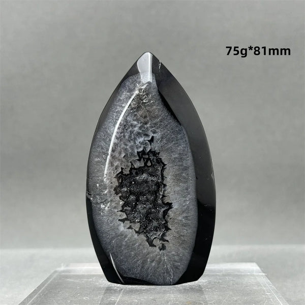 Black Agate Geode Torch-ToShay.org