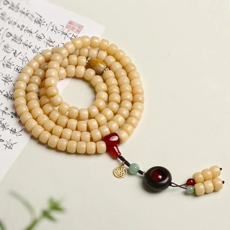Yellow Bodhi Root Beads-ToShay.org