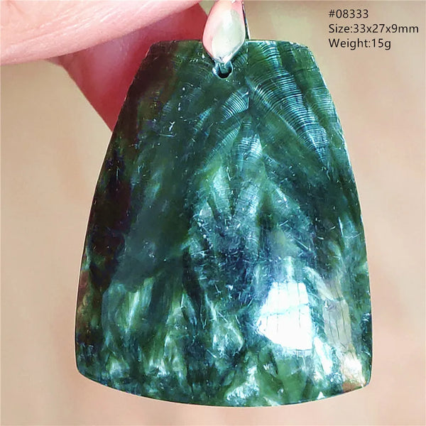 Green Seraphinite Pendant-ToShay.org