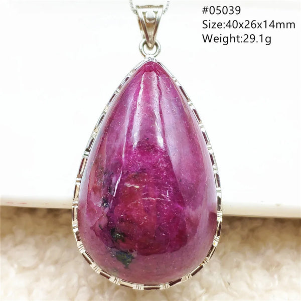 Red Ruby Zoisite Pendant-ToShay.org