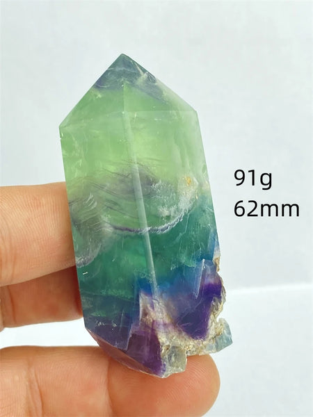Rainbow Fluorite Crystal Point-ToShay.org