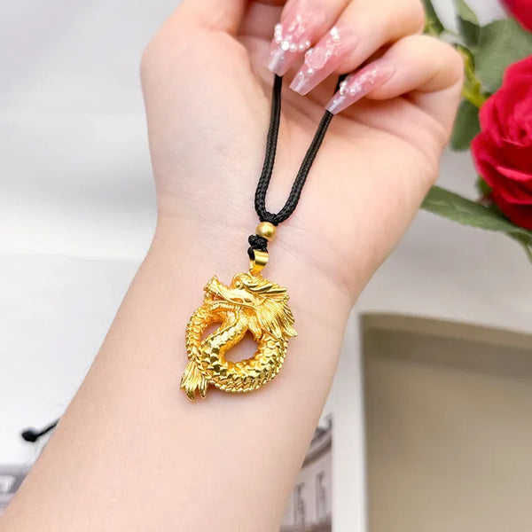 Gold Panlong Pendant-ToShay.org