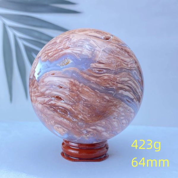 Pink Rose Hermosa Quartz Ball-ToShay.org