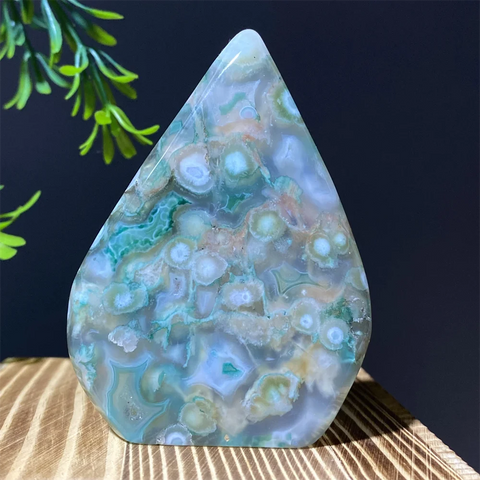 Green Flower Agate Flame-ToShay.org