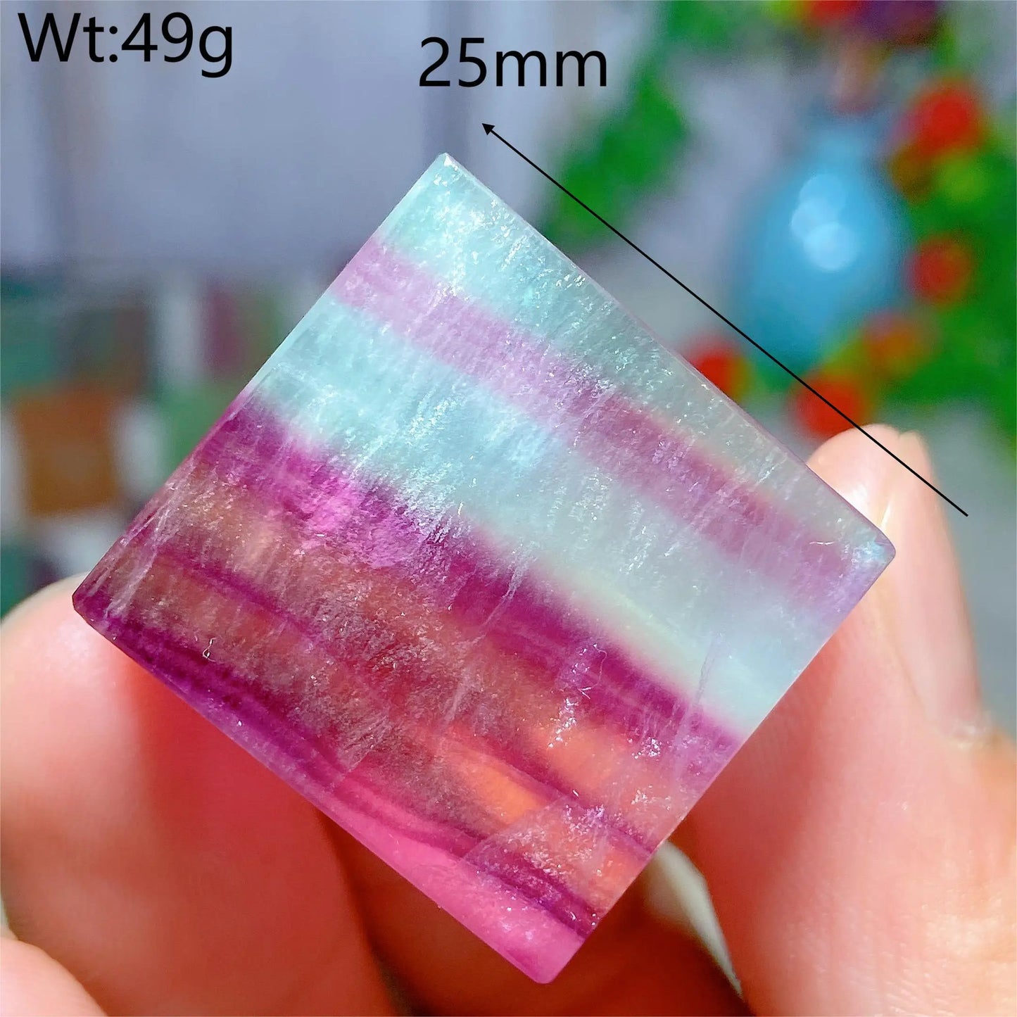 Rainbow Fluorite Cube-ToShay.org
