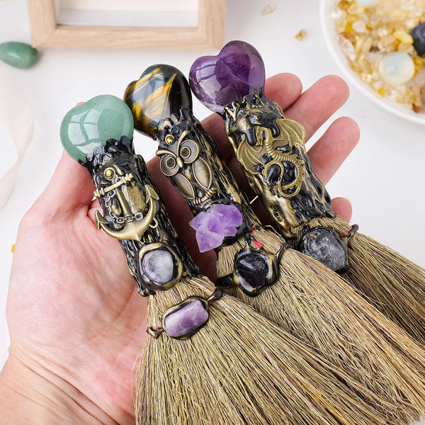 Mixed Crystal Heart Broom-ToShay.org