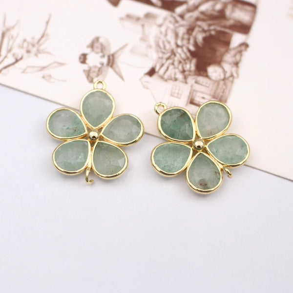 Mixed Crystal Flower Charms-ToShay.org