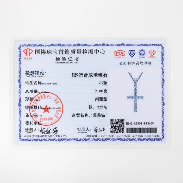 Silver Diamond Cross Pendant-ToShay.org