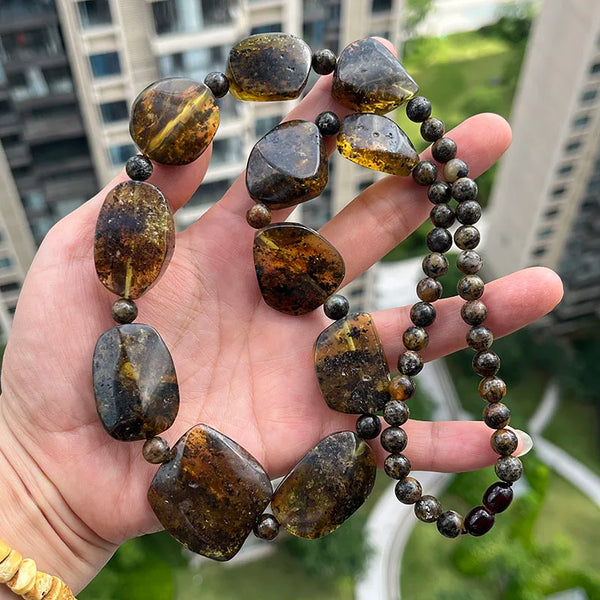 Yellow Amber Necklace-ToShay.org