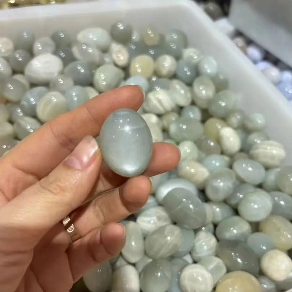 Green Moonstone Tumbled Stones-ToShay.org