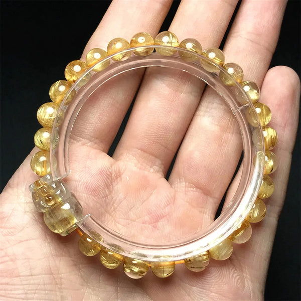 Gold Rutilated Quartz Bracelet-ToShay.org