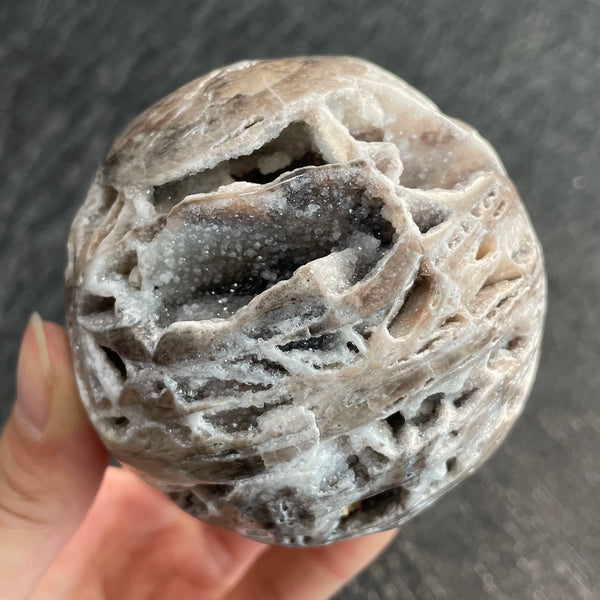 Purple Sphalerite Geode Ball-ToShay.org