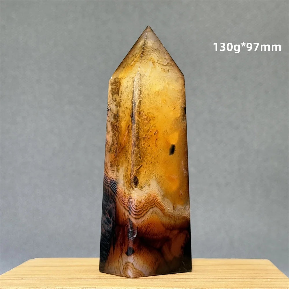 Orange Striped Agate Obelisk-ToShay.org