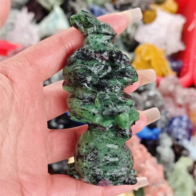 Green Ruby Zoisite Rabbits-ToShay.org