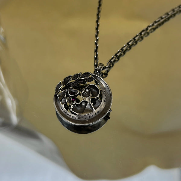 Silver Moon Angel Pendant-ToShay.org