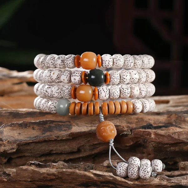 White Star Moon Bodhi Beads-ToShay.org