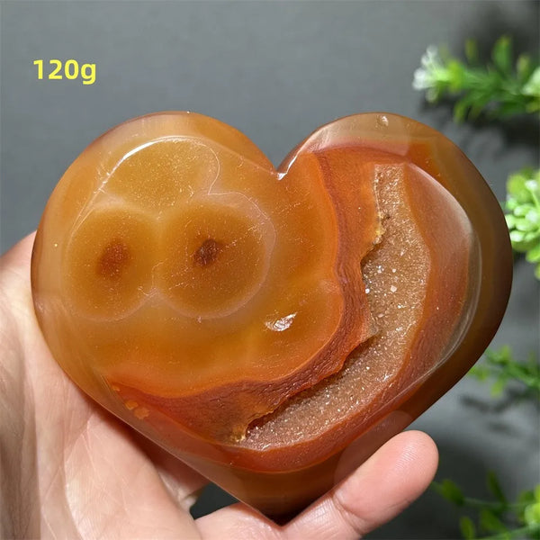 Red Agate Geode Heart-ToShay.org