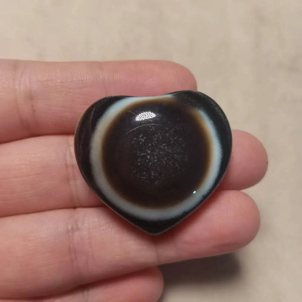 Tibetan Agate Dzi Heart-ToShay.org