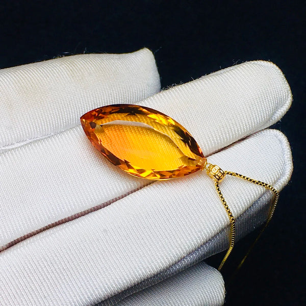 Yellow Citrine Quartz Pendant-ToShay.org