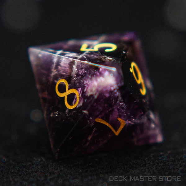 Purple Amethyst Platonic Solid Dice-ToShay.org