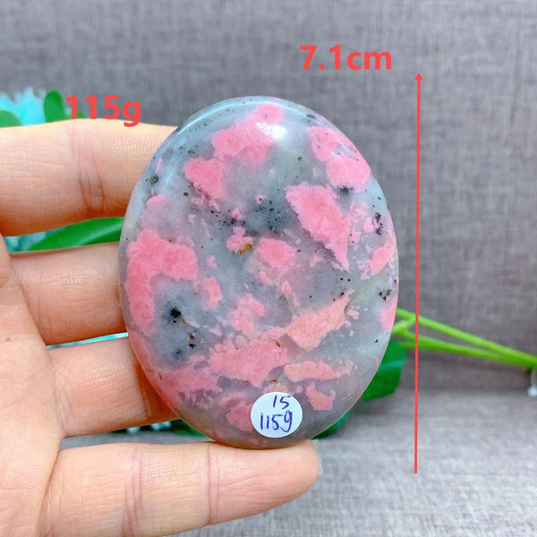 Pink Rhodonite Palm Stones-ToShay.org