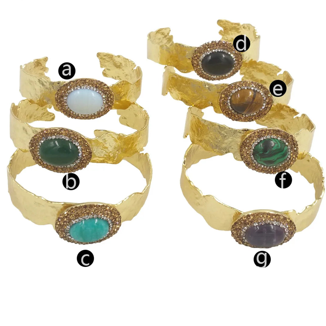 Mixed Crystal Cuff Bracelets-ToShay.org