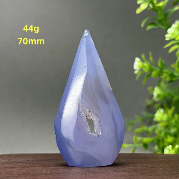 Blue Agate Geode Torch-ToShay.org