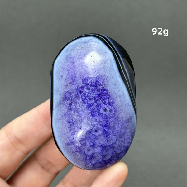 Purple Agate Palm Stone-ToShay.org