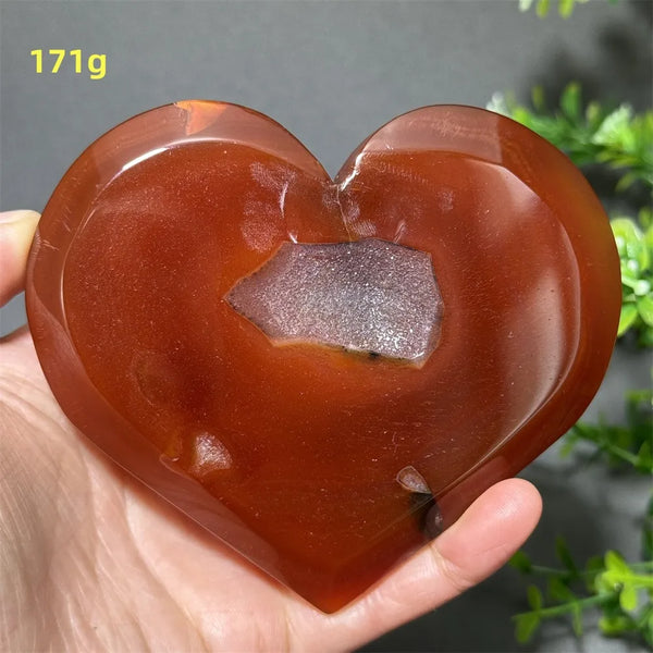 Red Agate Geode Heart-ToShay.org