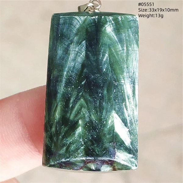 Green Seraphinite Pendant-ToShay.org