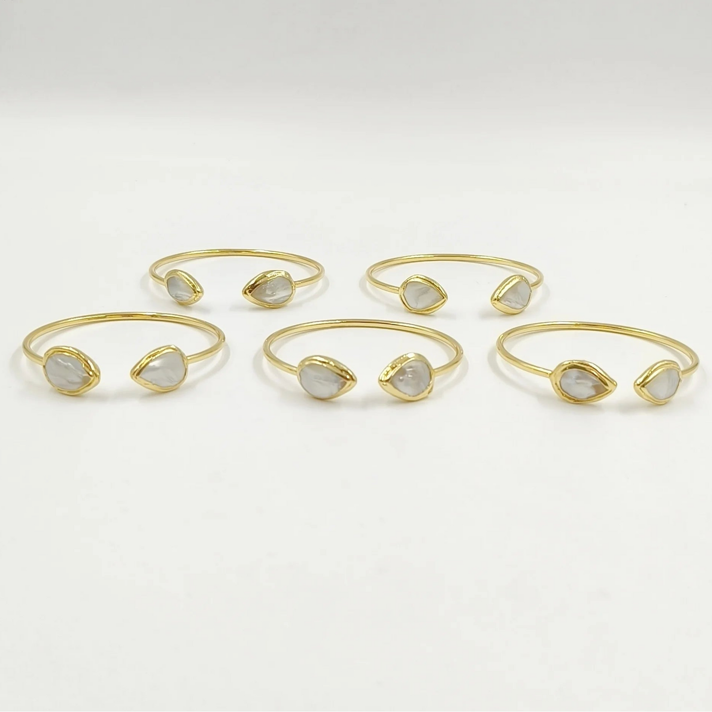 White Shell Cuff Bracelet-ToShay.org