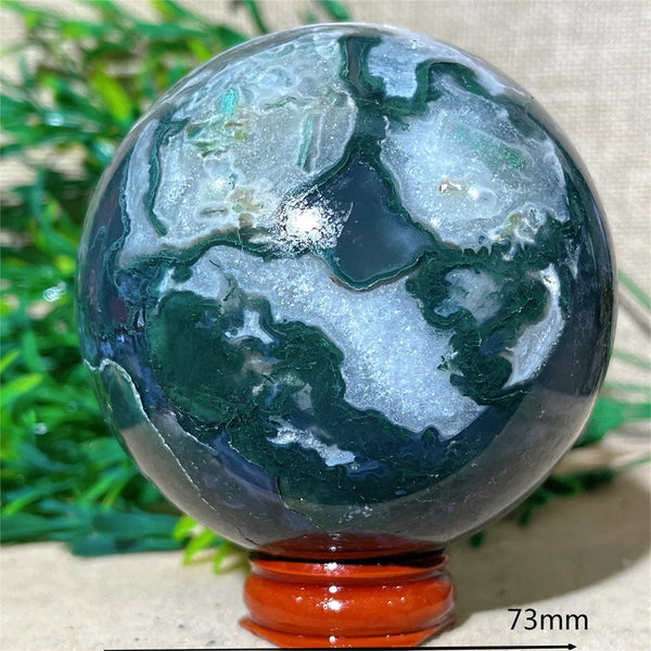 Green Moss Agate Ball-ToShay.org