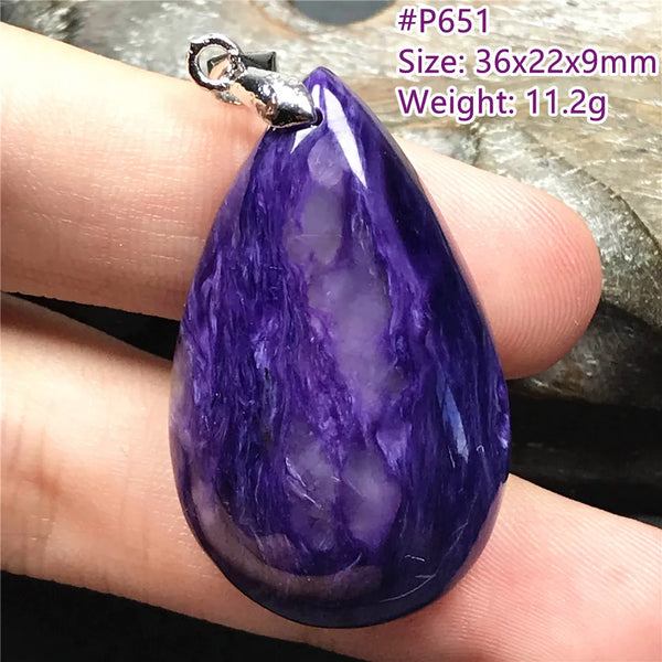 Purple Charoite Pendant-ToShay.org