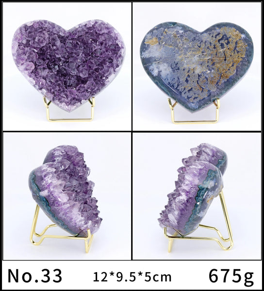 Purple Agate Amethyst Heart-ToShay.org