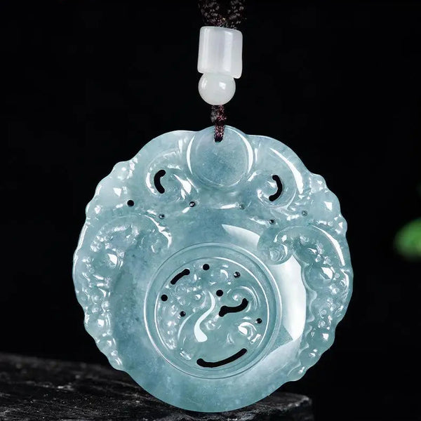Blue Jadeite Ram Pendant-ToShay.org