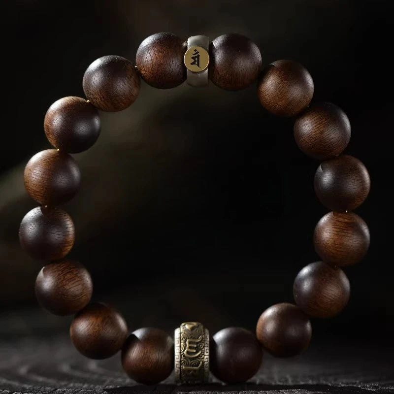 Wood Agarwood Bead Bracelet-ToShay.org