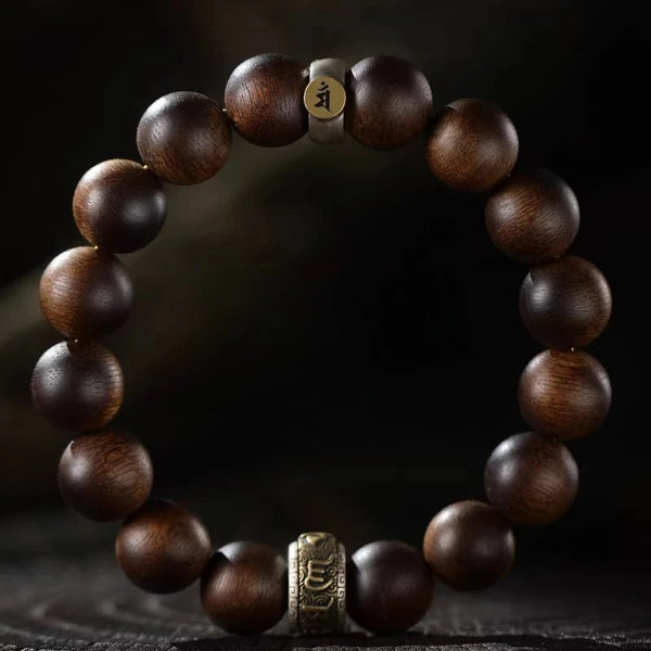 Wood Agarwood Bead Bracelet-ToShay.org