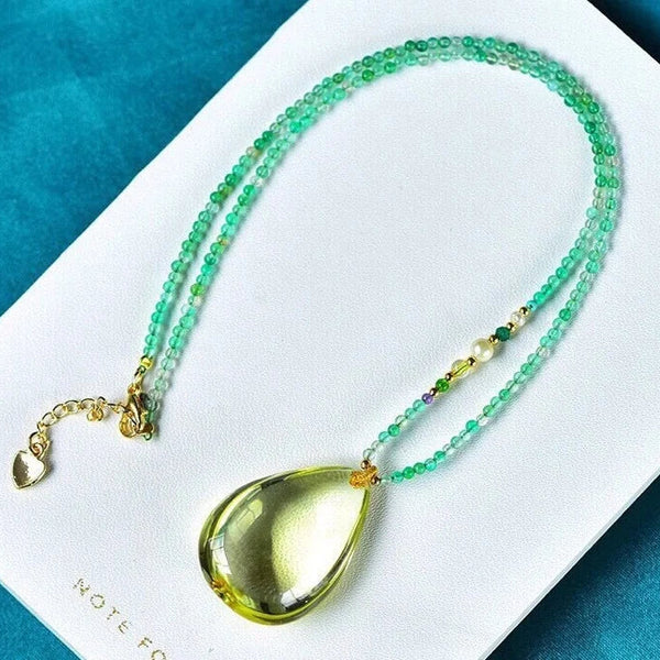 Yellow Citrine Quartz Pendant-ToShay.org