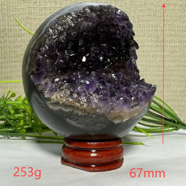 Purple Amethyst Cluster Ball-ToShay.org