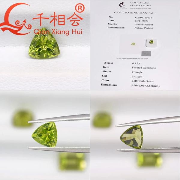Green Crystal Cut Peridot-ToShay.org