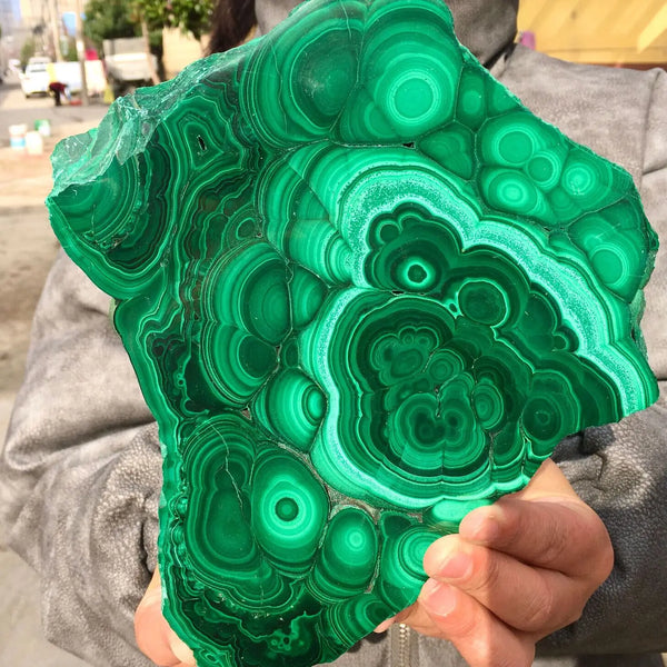 Green Malachite Quartz Cluster-ToShay.org